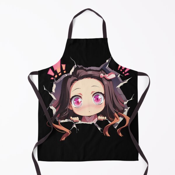 Item preview, Nezuko Kamado Demon Slayer Anime Cute Chibi Peeking Pink Eyes designed and sold by TorbenKuhano.
