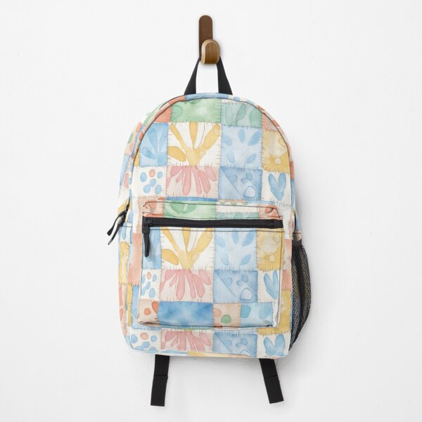Item preview, Dopamine Style Patchwork Design with Pastel Handprint Motifs and Quilted Texture designed and sold by SplashTastic.