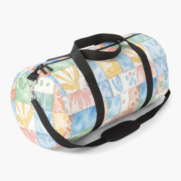 Item preview, Dopamine Style Patchwork Design with Pastel Handprint Motifs and Quilted Texture designed and sold by SplashTastic.
