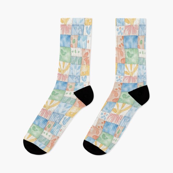 Item preview, Dopamine Style Patchwork Design with Pastel Handprint Motifs and Quilted Texture designed and sold by SplashTastic.
