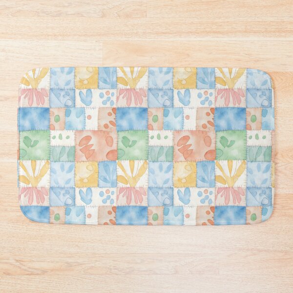 Item preview, Dopamine Style Patchwork Design with Pastel Handprint Motifs and Quilted Texture designed and sold by SplashTastic.
