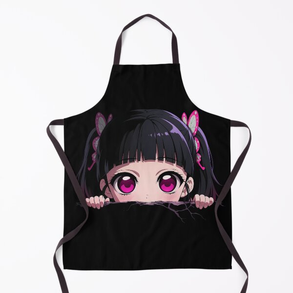 Item preview, Kanao Tsuyuri Demon Slayer Anime Gentle Chibi Peeking Pink Eyes designed and sold by TorbenKuhano.