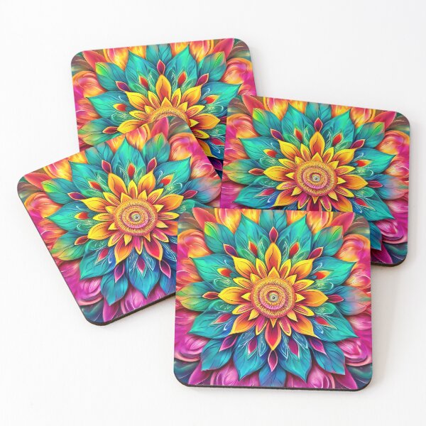 Item preview, Colorful and vibrant floral mandala pattern designed and sold by Mianku | Für das Leben.