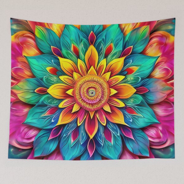 Item preview, Colorful and vibrant floral mandala pattern designed and sold by Mianku | Für das Leben.