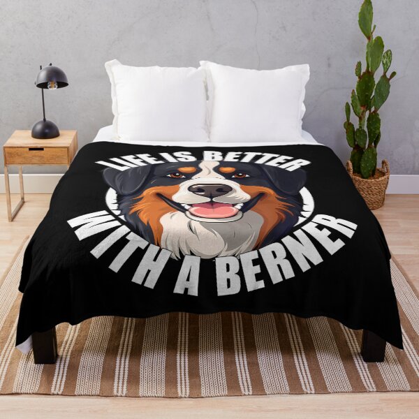 Item preview, La vida es mejor con un Berner. Lindo perro de montaña bernés. designed and sold by vaharisanic.