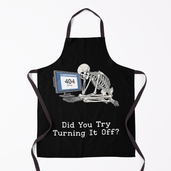 Item preview, "404 Error" Skeleton Tech Support Illustration Art – Developer & IT Humor Design designed and sold by Luminari Creations.