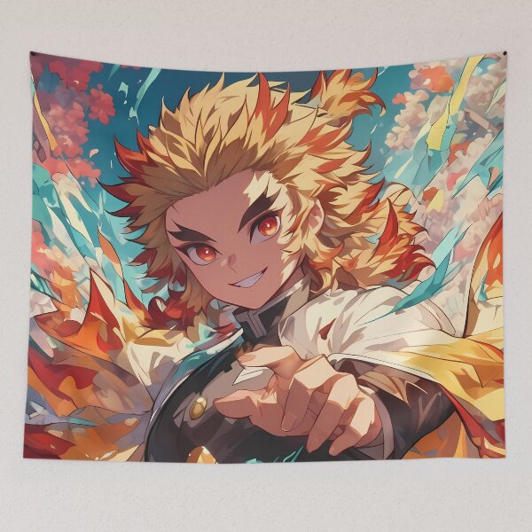 Item preview, Kyojuro Rengoku Demon Slayer Anime Flame Hashira Valor designed and sold by TorbenKuhano.