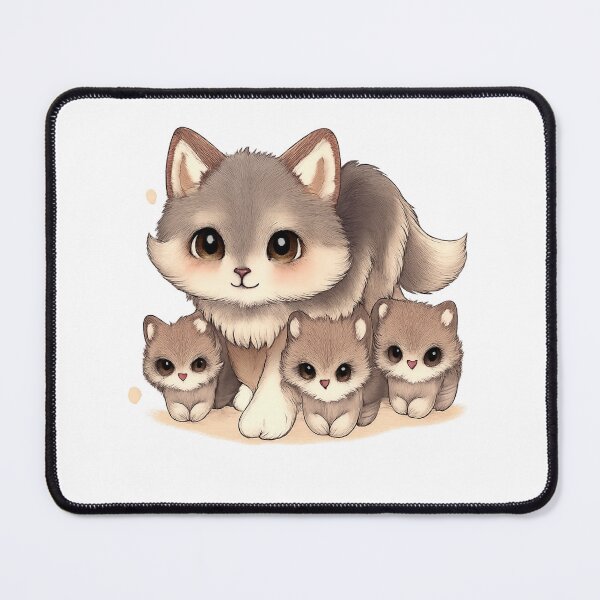 Item preview, Soft Wolf Family – Kawaii Guardian designed and sold by kimkosovo.