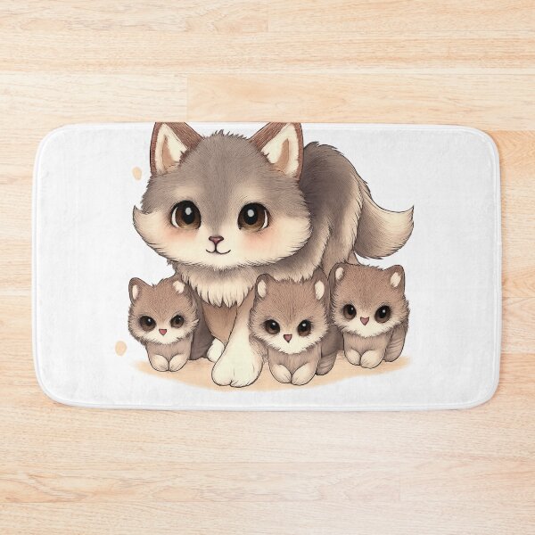 Item preview, Soft Wolf Family – Kawaii Guardian designed and sold by kimkosovo.