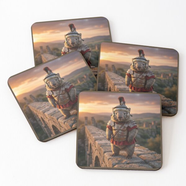 Item preview, Happy Roman Wombat Centurion Guards on Viaduct designed and sold by Tridentulus.