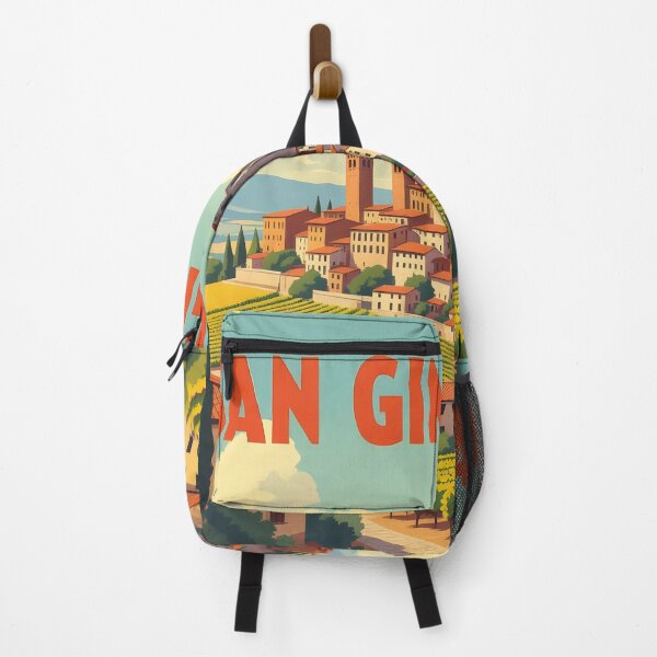 Item preview, San Gimignano, Tuscany, Italy: Vintage-Style Painterly Travel Poster designed and sold by LSVart.