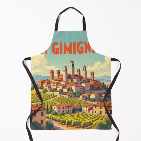 Item preview, San Gimignano, Tuscany, Italy: Vintage-Style Painterly Travel Poster designed and sold by LSVart.