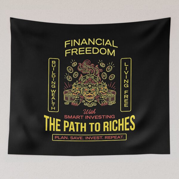 Item preview, Financial Freedom Neon Guardian Lion Path To Riches designed and sold by zzz888.