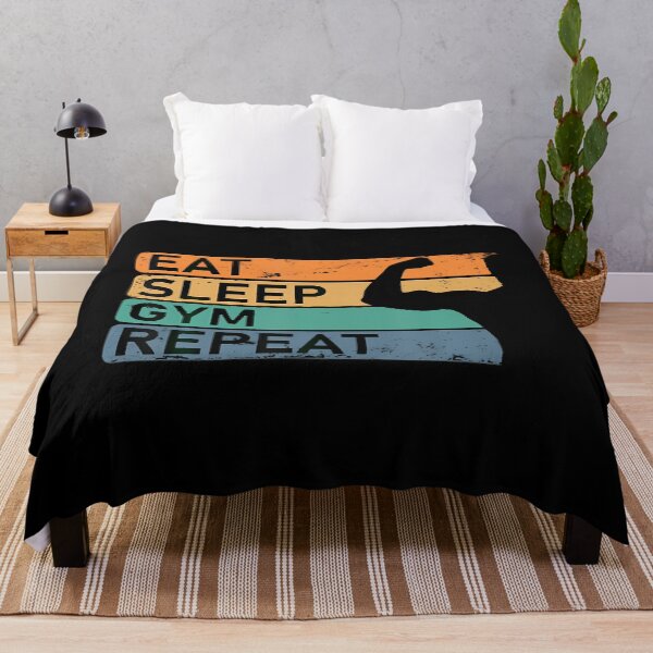 Item preview, Eat Sleep Gym Repeat Funny Work Out Gym Funny designed and sold by vaharisanic.