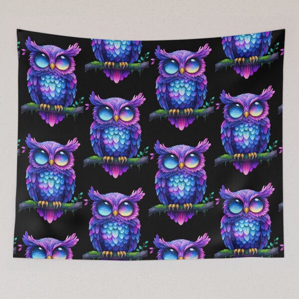 Item preview, Celestial Owl with Galaxy Eyes designed and sold by Mystical Hue Realm.