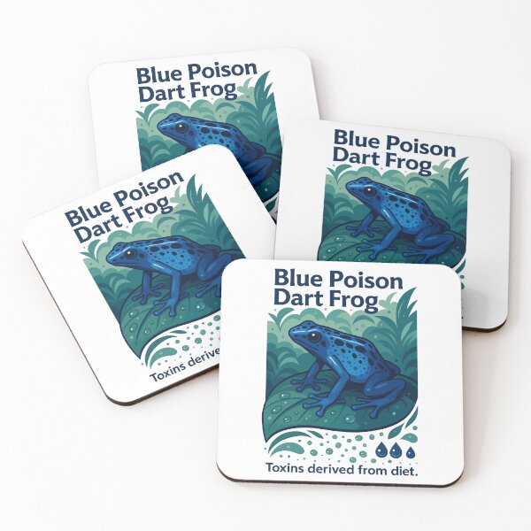 Item preview, Blue Poison Dart Frog Illustration – Toxic Amphibian Wildlife Art designed and sold by WildlifeInc.