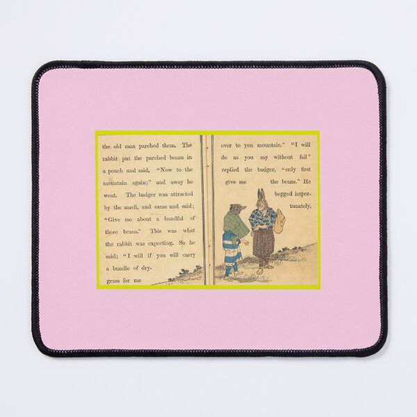 Item preview, Vintage, Japanese fairy tale ”Kachi-Kachi Mountain"translated by David Thompson, Wall art, designed and sold by VintageJapan for Japanese woodblock, Ukiyoe, Retro art and more.