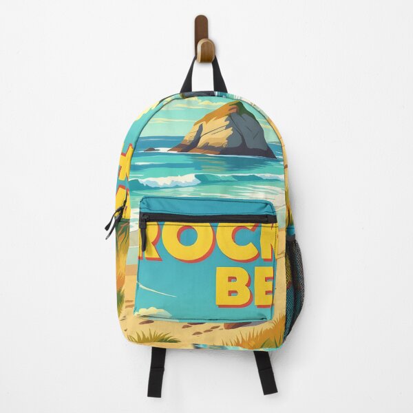 Item preview, Rockaway Beach, Oregon, USA: Vintage-Style Painterly Travel Poster designed and sold by LSVart.