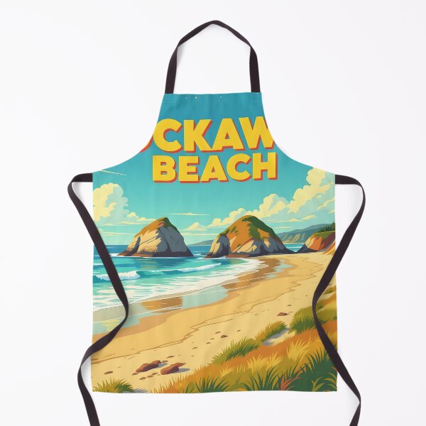 Item preview, Rockaway Beach, Oregon, USA: Vintage-Style Painterly Travel Poster designed and sold by LSVart.