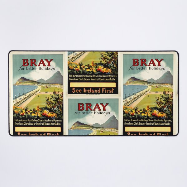 Item preview, Vintage Bray Travel Poster | Ireland Seaside Art | See Ireland First | Early 20th Century Style | Vibrant Coastal Scenev designed and sold by artofuniverse.