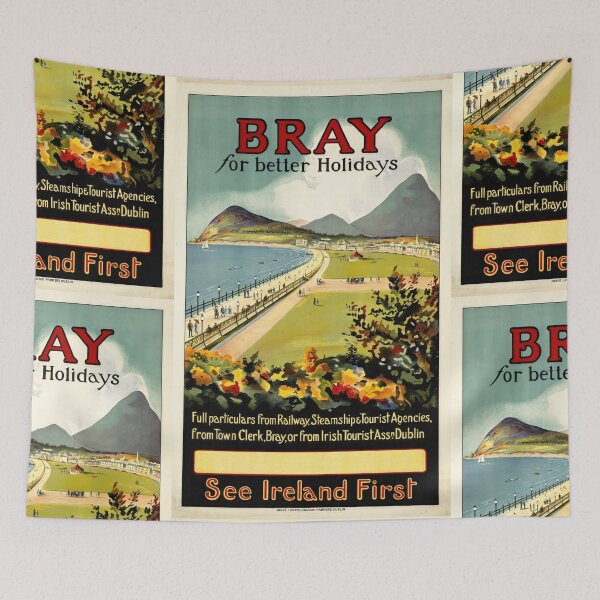 Item preview, Vintage Bray Travel Poster | Ireland Seaside Art | See Ireland First | Early 20th Century Style | Vibrant Coastal Scenev designed and sold by artofuniverse.