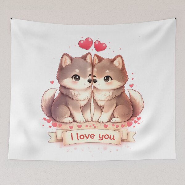 Item preview, Cute Wolf Love Meme designed and sold by kimkosovo.