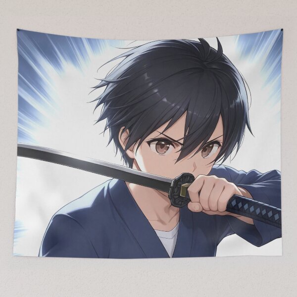 Item preview, Kirito Sword Art Online Focused Anime Kendo Blade Strong Training Scene designed and sold by TorbenKuhano.