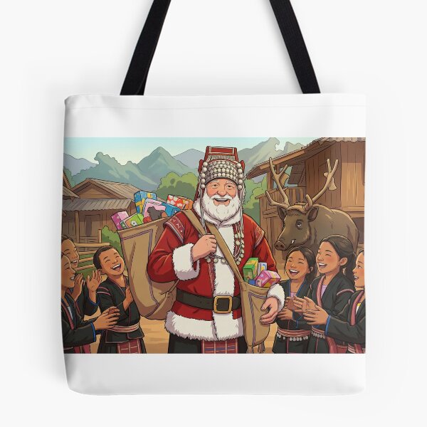Item preview, Thai Akha Hill Tribe Santa Claus Christmas Art  designed and sold by korandkan.