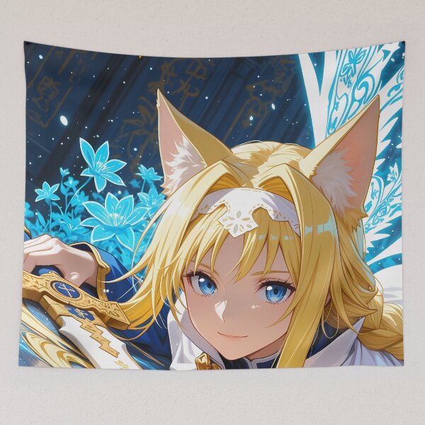 Item preview, Alice Zuberg Sword Art Online anime fantasy knight sacred magic blue anime girl designed and sold by TorbenKuhano.
