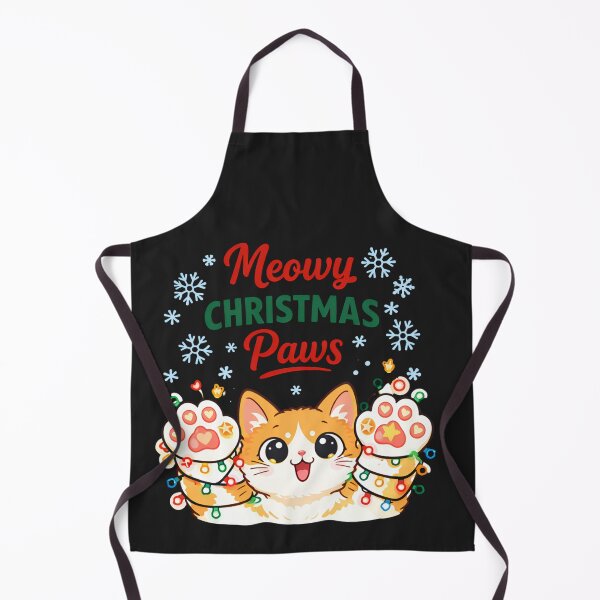 Item preview, Meowy Christmas Paws Cat T-Shirt & Sticker – Cute Holiday Cat Wrapped in Lights, Festive Snowflakes  designed and sold by ZyxDes.