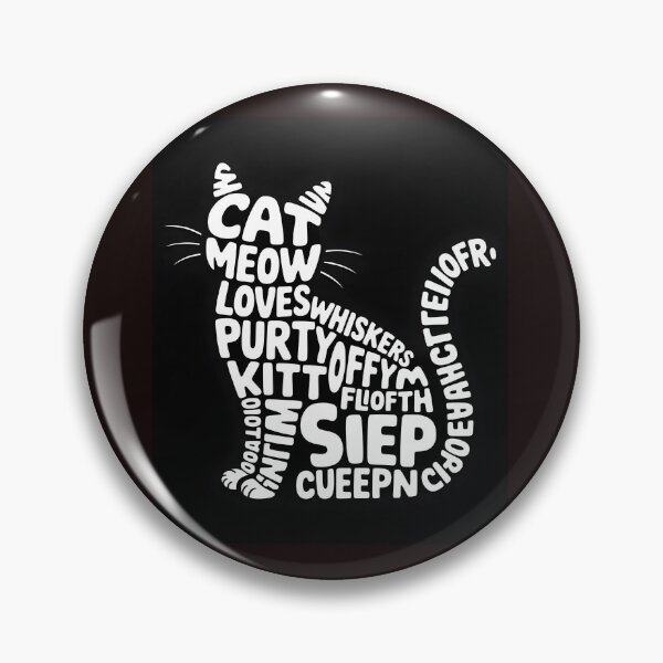 Item preview, Cat Word Cloud Shape -Minimal Typography Cat Lover Design designed and sold by Viktorio Art Shop.