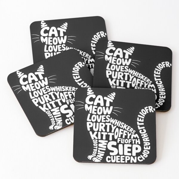 Item preview, Cat Word Cloud Shape -Minimal Typography Cat Lover Design designed and sold by Viktorio Art Shop.