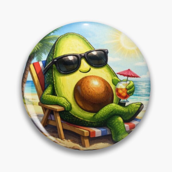 Item preview, AVO-CADO TO RELAX! Funny Avocado Pun Design on Beach Chair Wearing Sunglasses Summer Vacation Vibes designed and sold by Al-Ziyyel Studio✨.