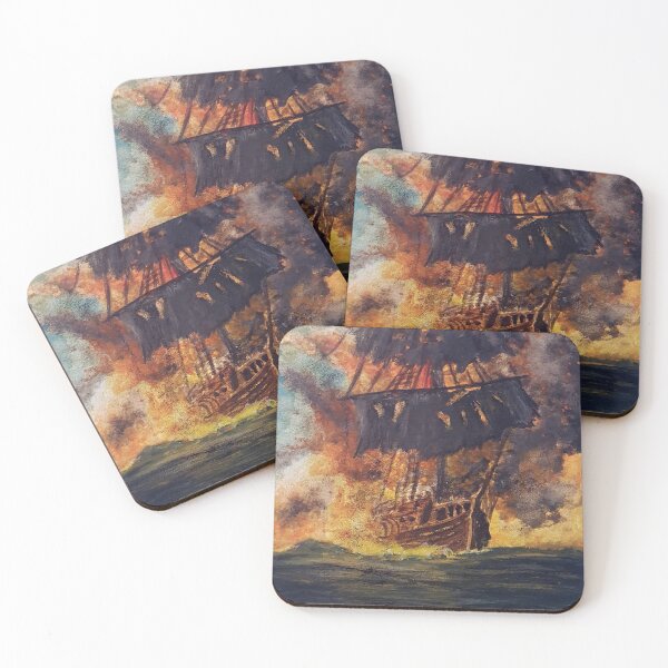 Item preview, Burning pirate ship designed and sold by ZiehrArt.