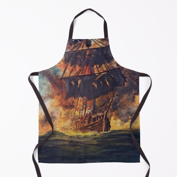 Item preview, Burning pirate ship designed and sold by ZiehrArt.