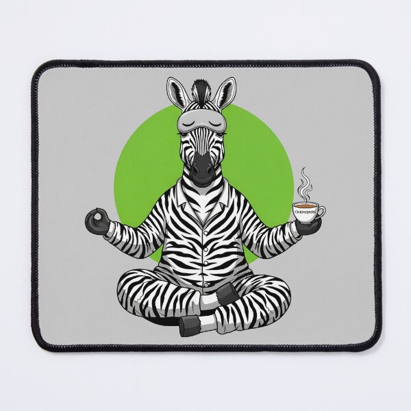 Item preview, Zebra Zen Meditation Pajamas Tea Calm Animal Art designed and sold by SholoStudio.