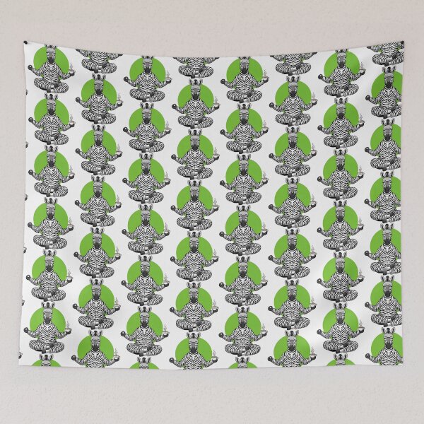 Item preview, Zebra Zen Meditation Pajamas Tea Calm Animal Art designed and sold by SholoStudio.