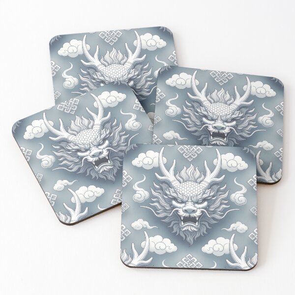 Item preview, Majestic Mongolian Dragon Seamless Pattern designed and sold by ChinzorigBAY.