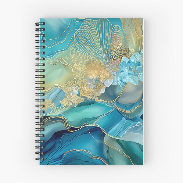 Item preview, Elegant Ocean Bloom with Gold Linework designed and sold by Art of Ngu.