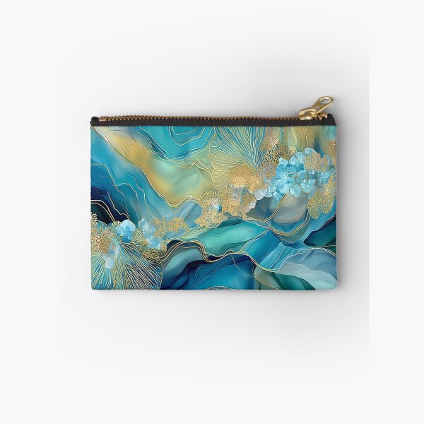 Item preview, Elegant Ocean Bloom with Gold Linework designed and sold by Art of Ngu.