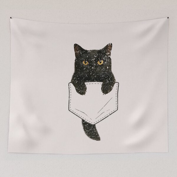 Item preview, Cute Black Cat Pocket Funny Gifts Cat Mom Cat Dad Cat Lover  designed and sold by ArleneRowe.