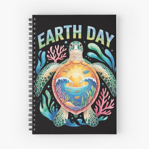 Item preview, Earth Day Sea Turtle Flowers Save the Earth and Ocean designed and sold by berniceschm.
