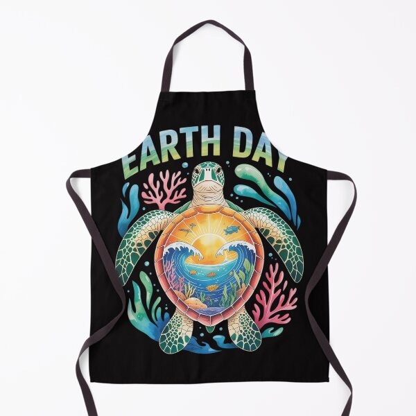 Item preview, Earth Day Sea Turtle Flowers Save the Earth and Ocean designed and sold by berniceschm.