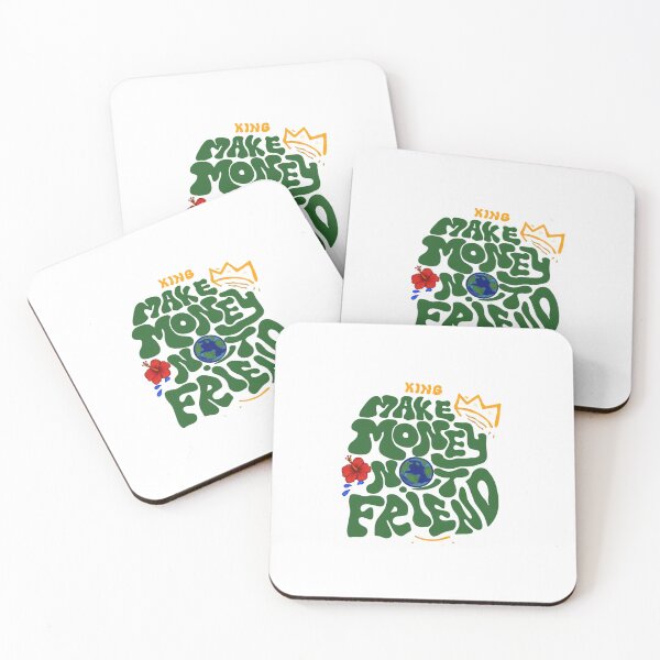 Item preview, Retro Bubble Letter Quote — Make Money Not Friends Hustle Illustration designed and sold by Colorful-Garden.