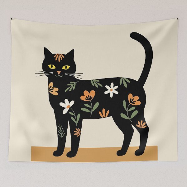 Item preview, Black cat designed and sold by Design4uStudio.