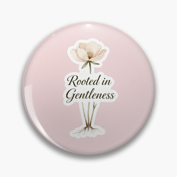 Item preview, Rooted in Gentleness Floral Quote Sticker designed and sold by Velavue .