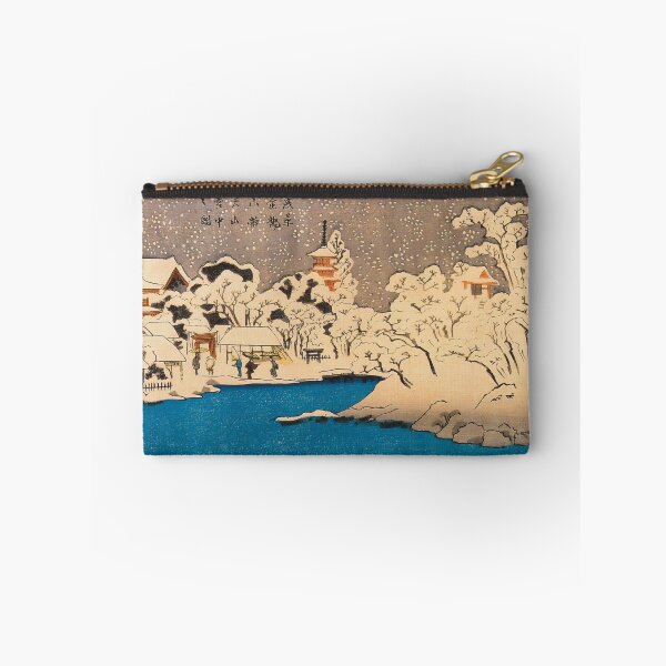 Item preview, Asakusa Temple in Snow - Vintage Japanese Woodblock Print designed and sold by Open Canvas.