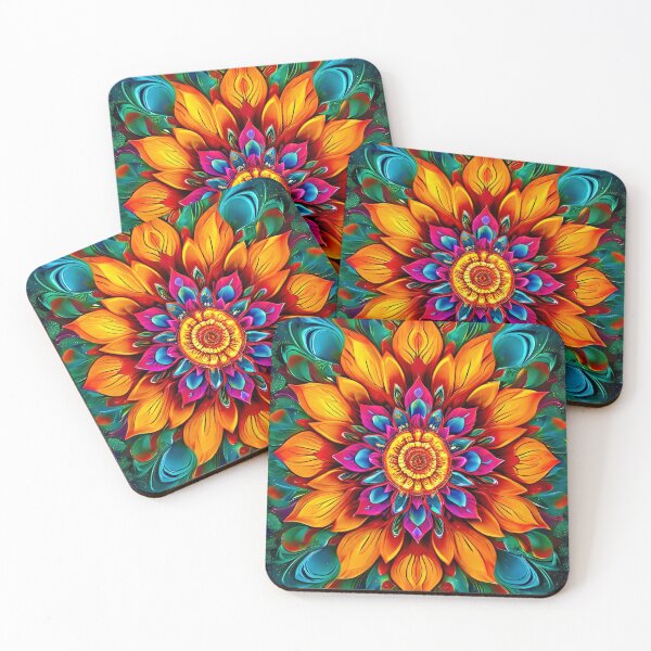 Item preview, Colorful mandala flower in a spiritual style designed and sold by Mianku | Für das Leben.