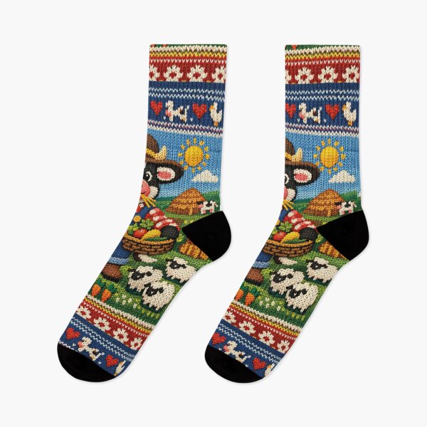 Item preview, funny knitted picture, cow as framer designed and sold by Mauswohn.