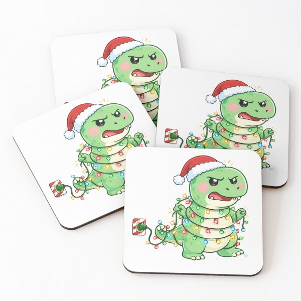 Item preview, Goofy T-Rex Tangled in Christmas Lights T-Shirt & Sticker – Funny Dinosaur Holiday Shirt, Cute Dino Xmas designed and sold by ZyxDes.